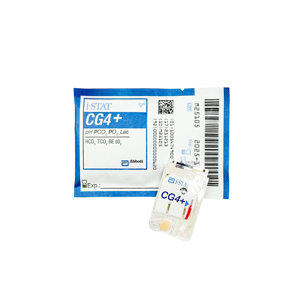Cartucho i-STAT CG4+ (Lactato, PH, PCO2, PO2, sO2, CO2 Total, HCO3, BEª)