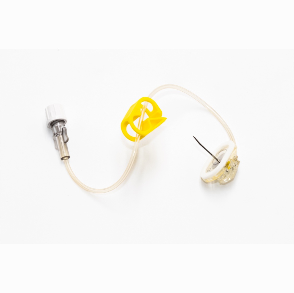Aguja para infusión de seguridad SafeStep 22Ga X .5" (1.27cm) Con extensión